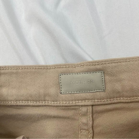 Mother The Hustler Ankle Fray Out Of Nowhere Beige Cream Tan Raw Hem Jeans Pants - Picture 5 of 12